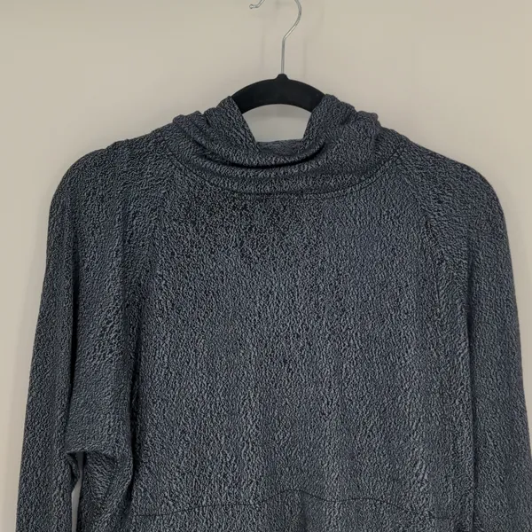 Lululemon Pick Up The Pace Long Sleeve‎ SIze 8 Luon Spray Jacquard Blue Black - Image 2