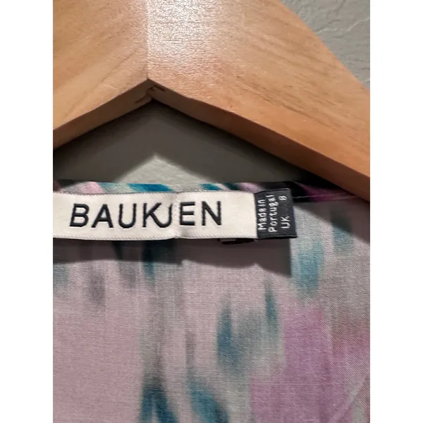 Baukjen Pink Gia‎ Floral Watercolor Short Sleeve Blouse Size US 4 - Image 4
