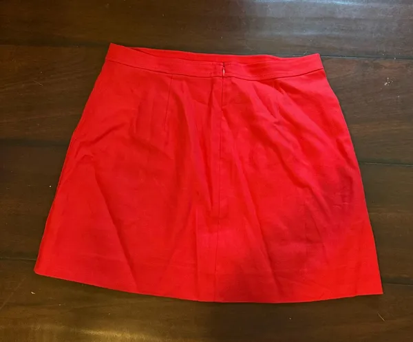 NWT j crew red skirt linen - Image 5