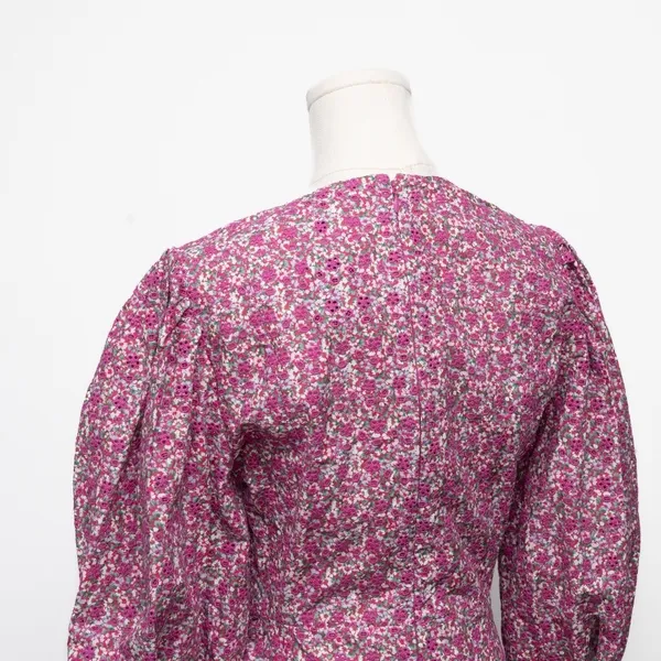 Maje‎ Floral Embroidered Puff Sleeve Dress - Image 11