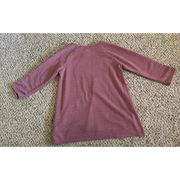 New York‎ Laundry Women's Purple Quarter Sleeve Textured Top Size Large - Image 6