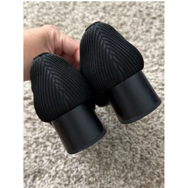 Vivaia Melody 2.0 Square Toe Chunky Heels Deep Ebony Women's 38.5 Knit Ribbed - Image 6