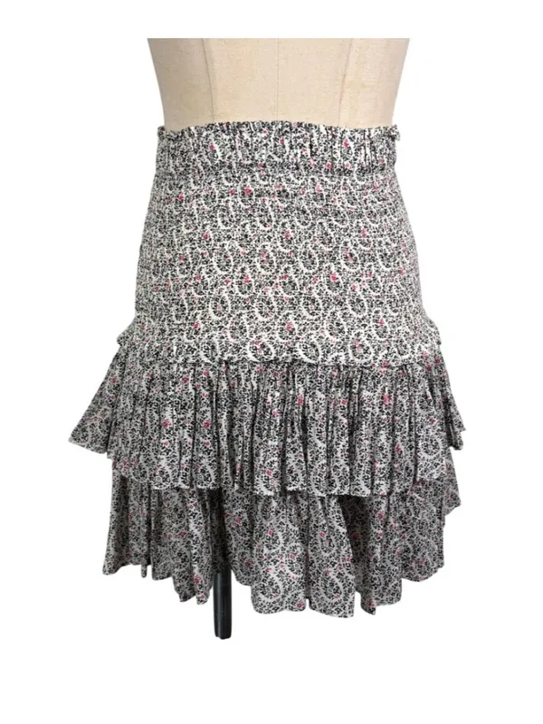 Isabel Marant Etoile Naomi Smocked Mini Skirt Size 36 US 4 - Image 5