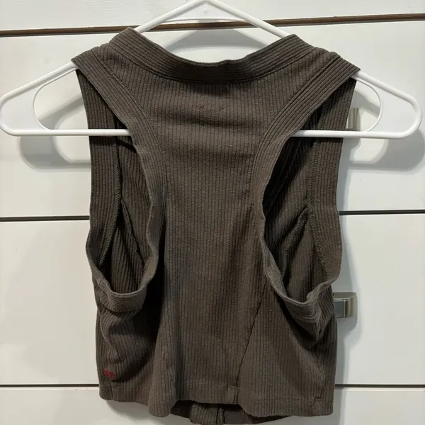 Urban Outfitters Brown Button Down Tank Top - Image 3