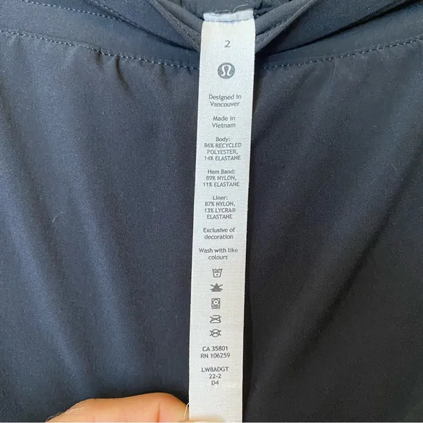 LULULEMON Hotty Hot High-Rise Lined Active Skirt *Long Black Sz 2 XS - Image 5