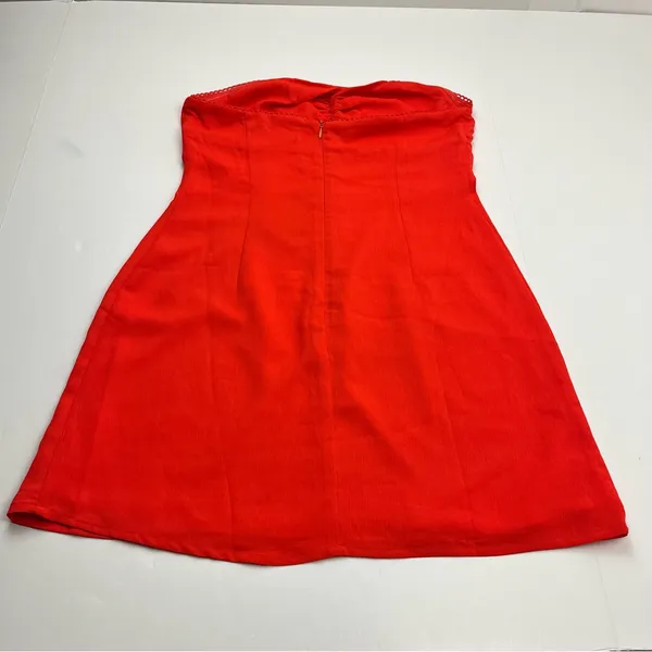 White Fox Lift You Up Strapless Mini Dress Chilli Orange Red‎ Womens Medium NEW - Image 10