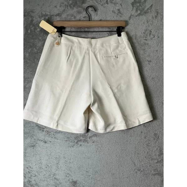 Tommy Bahama Women’s Coconut White 100% Silk Bermuda Shorts Classic Fit New - Image 3