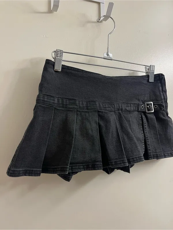 BDG Shaina Micro Mini Skort in Black Denim Size XS - Image 6