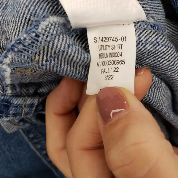 Gap Oversized Denim Shirt Jacket Shacket M - Image 6