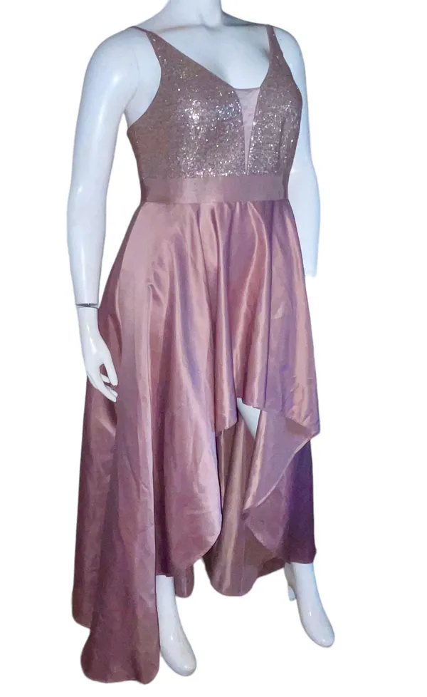 Sleeveless High Low Sequin Evening/Prom Dress - Image 11