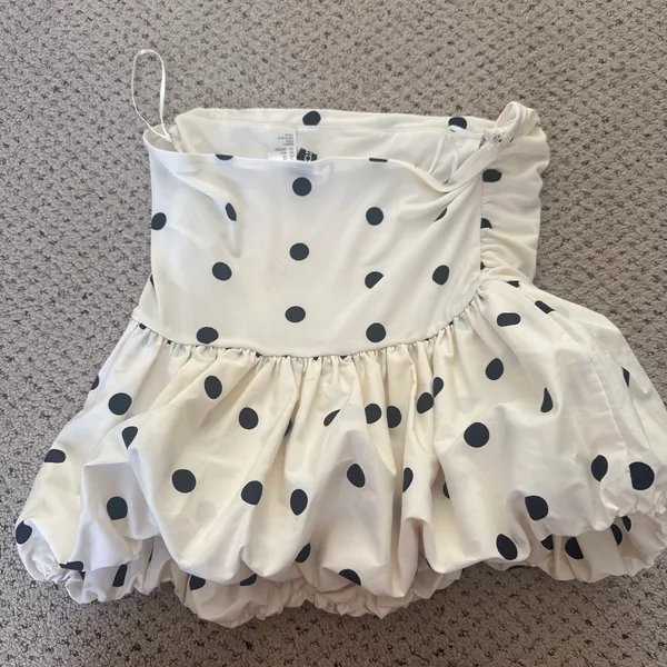 H&M strapless polka dot top - Image 3