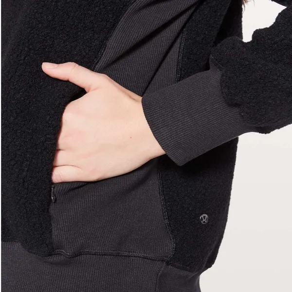 Lululemon Stand Out Sherpa Half Zip Pullover in Black - Image 12