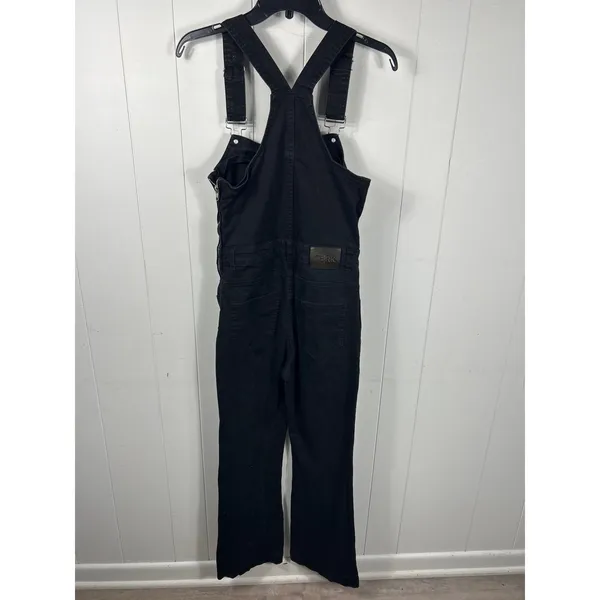 Torn by Ronny Kobo Black Denim Overalls with Size Zipper. Size 27 - Image 5