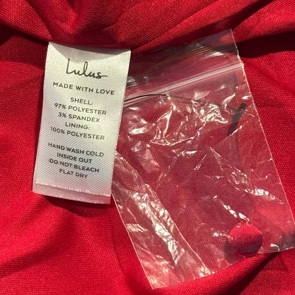 NWT Lulus Dress Satin Y2K Party Cocktail Going Out Square Neck Mini Red Medium - Image 5