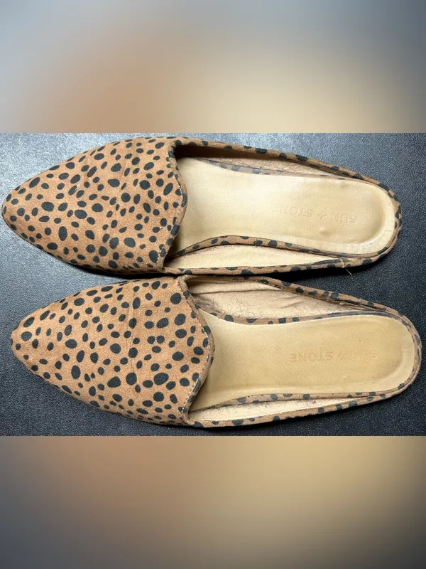Sun + Stone Ninnaf Women’s Size 8M Leopard Print Slip-On Flats - Image 2