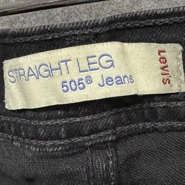 Levis 505 Straight Leg Jeans Womens 10 Long Black‎ Mid Stretch Classic Timeless - Image 11
