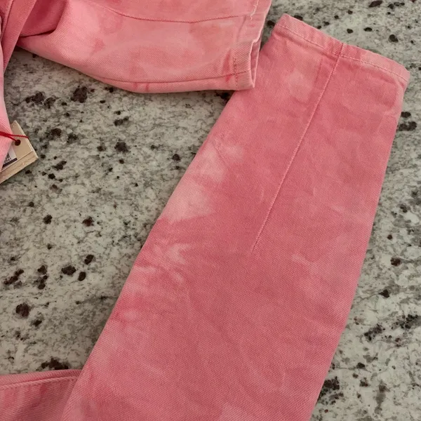 New Alice + Olivia high rise ankle skinny‎ crystal cloud pink jeans 24 - Image 6