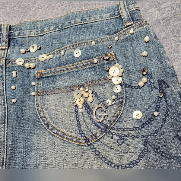 Guess Denim Mini Skirt Size: 10 Guess - Image 3