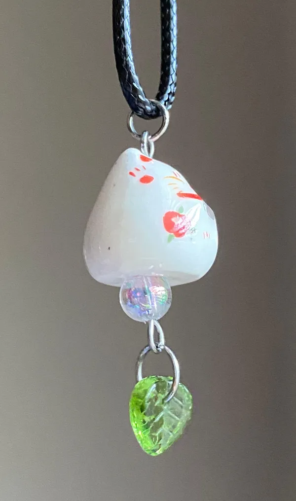 Handmade ceramic cute manekineko cat boho retro vintage necklace😽 - Image 4