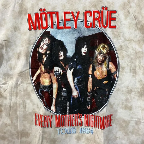 Urban Outfitters Motley Crue Every Mothers Worst Nightmare Tour 84 Oversized Tie dye XL - Image 2