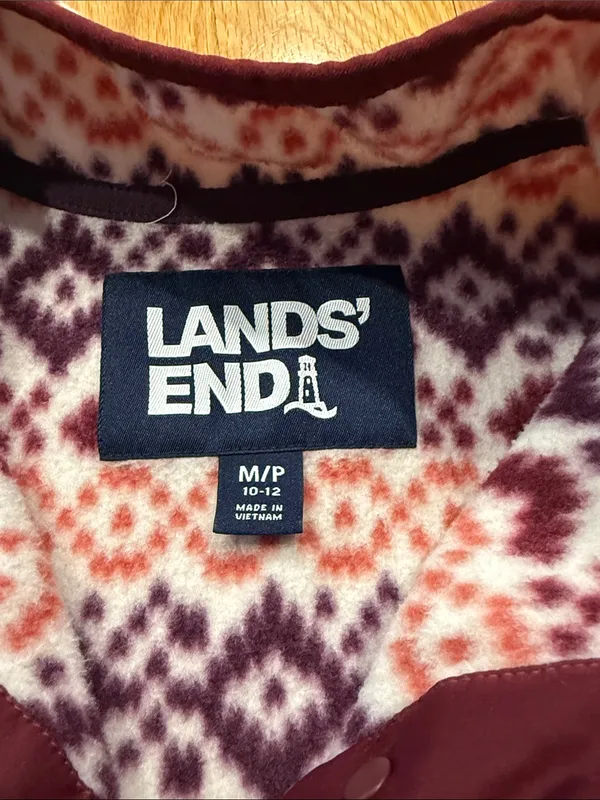 Lands’End women’s heritage snap neck pull over size medium petite. - Image 7