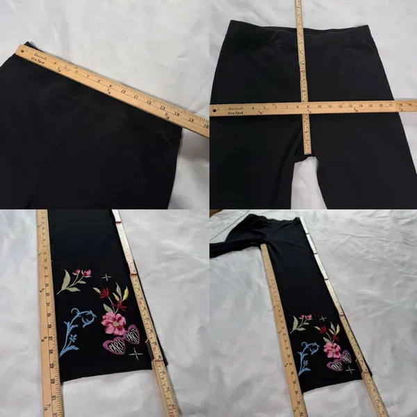 NWT‎ Johnny Was M Embroidered Paris France Leggings Art To Wear Boho Fairycore - Image 4