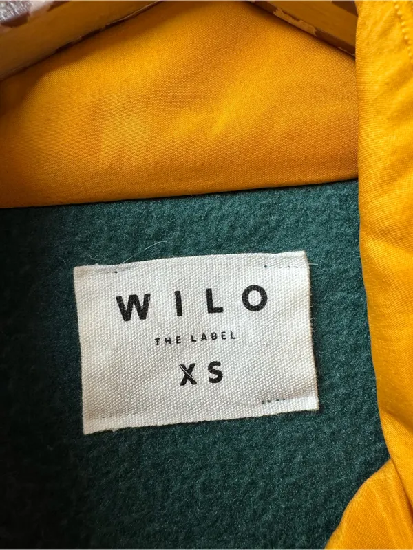 Wilo The Label Cozy Cosy Fleece Pullover Sweatshirt Teal/Marigold Green XS - Image 8