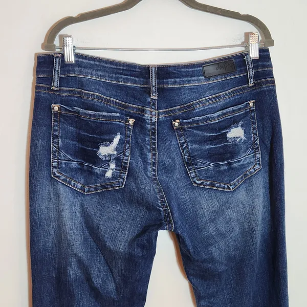 Daytrip Lynx Distressed Cropped Flare Jeans Size 32 - Image 5