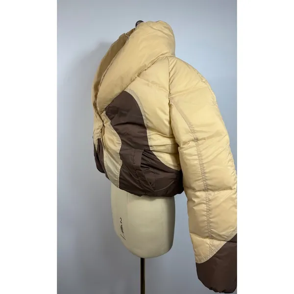 NWT OW Collection Swirl Puffer Jacket Tan/Downtown Colorway Size Small‎ - Image 6