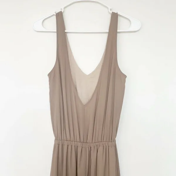NEW Show Me Your MuMu Maxi DRESS SMALL beige OPEN BACK bridesmaid prom - Image 6