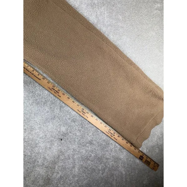 Nike Sweatpants Women S Tan Sherpa Therma-Fit Wide Leg Pocket Fleece Swoosh - Image 10