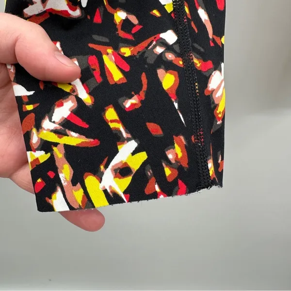 Aerie Offline Goals High‎ Waisted Black Multicolor Abstract Leggings Size S - Image 6