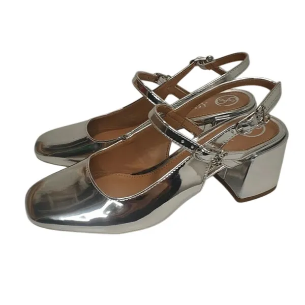Silver Mary Jane shoes sz 8.5 by sam and libby - Image 3