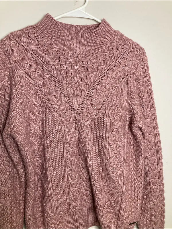 Abercrombie & Fitch Rose Cable Knit Turtleneck Sweater - Image 5