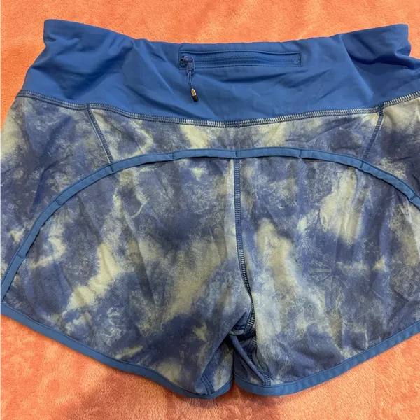 Blue Tie-Dye Women's Shorts - Image 4
