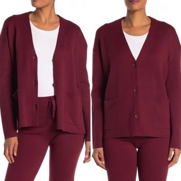 NWT Michael Stars Milano V Neck Dolman Sweater‎ M - Image 2
