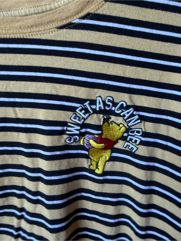 Disney Winnie the Pooh Sweet As Can Bee Striped Long Sleeve Shirt - Image 2
