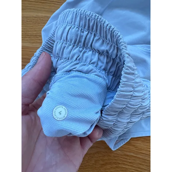 Lululemon Track That High-Rise Lined Short 3" Light Blue LW7AYXT Size 4 - Image 4