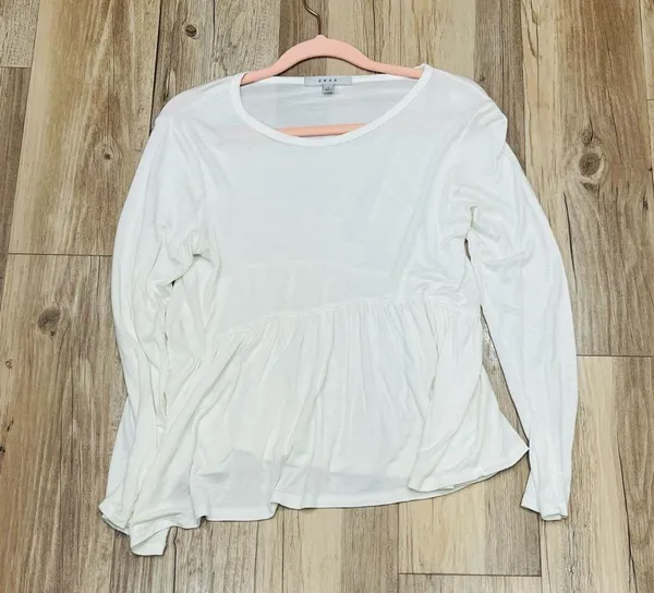 GAZE Regular Blouse ruffle white blouse sz small - Image 4