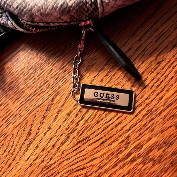 Guess Backpack Purse Grey Snakeskin design Small Chain‎ straps - Image 3