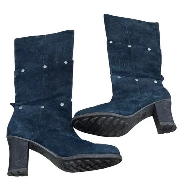 Caterpillar ANIA 3-in-1 Women's 9 Navy Leather Boots Adjustable Shaft Rugged - Image 15