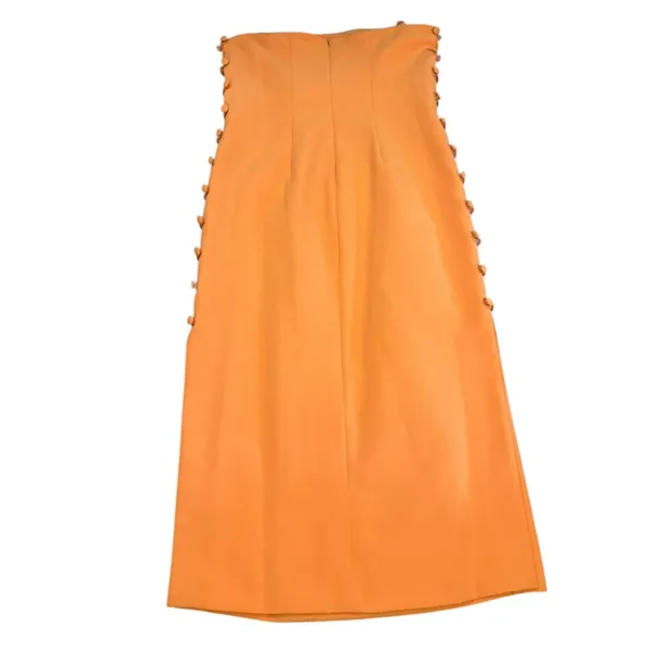 Gianni Bini Elegant Orange Strapless Dress - Image 4