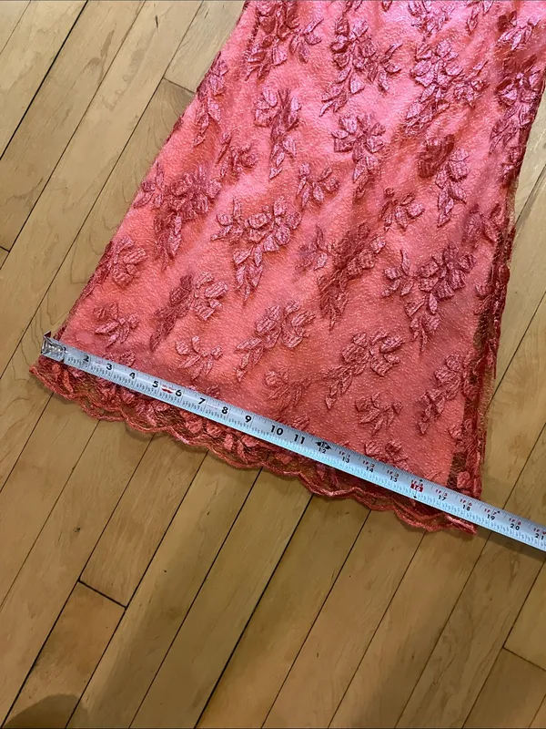 Alice and Olivia Orange Lace Mini Shift Dress Size 2 - Image 12