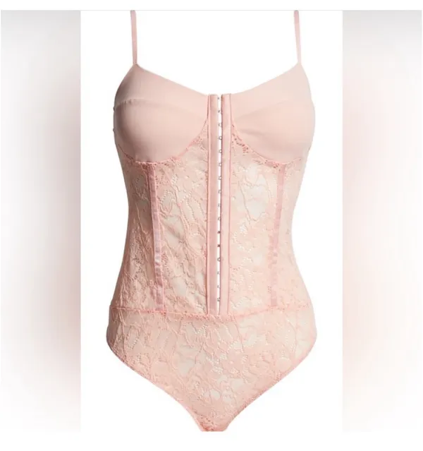 Free People Night Rhythm Lace Bodysuit - Image 3