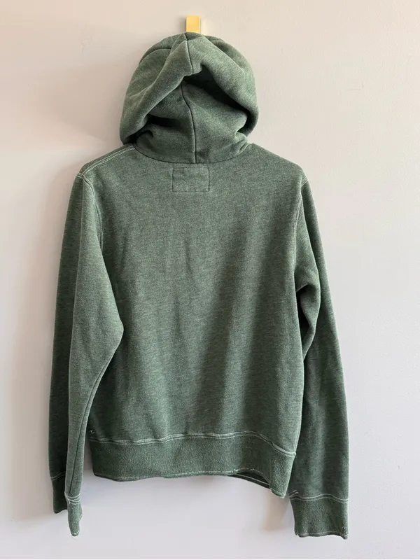 Abercrombie & Fitch Vintage Y2K Distressed Green Graphic Hoodie Small - Image 3