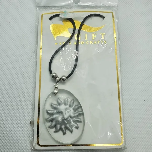 NWT Gift Arts & Crafts Sun Necklace Silver - Image 2