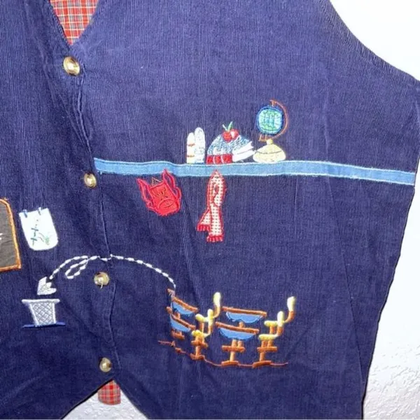 Vintage Women's 3X Classroom Teacher Student Embroidered Vest - Image 3