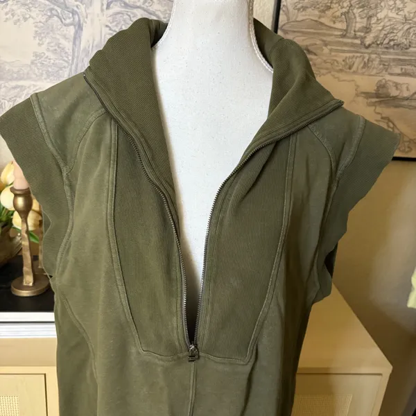 DAILY PRACTICE Anthropologie Meru Zip-Front Mini Dress In Green Size large‎ - Image 7