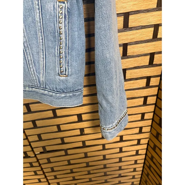 Frame‎ Studded Denim Jacket Size Small - Image 5