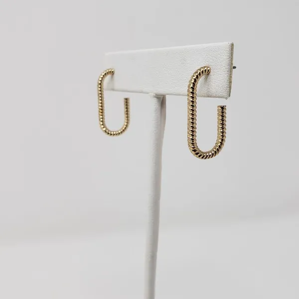 NWT Sugarfix by Baublebar Gold-Tone 3 Pack Oblong Hoop Post Earring Set Women's - Image 8